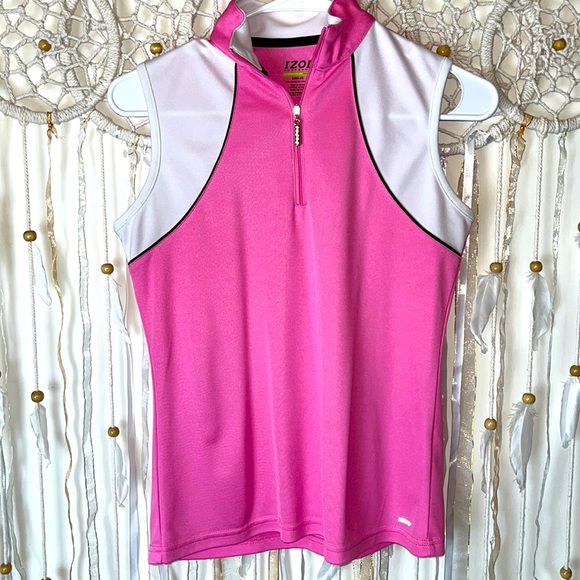 Izod Tops - 🌸 IZOD pink white top. Size XS.